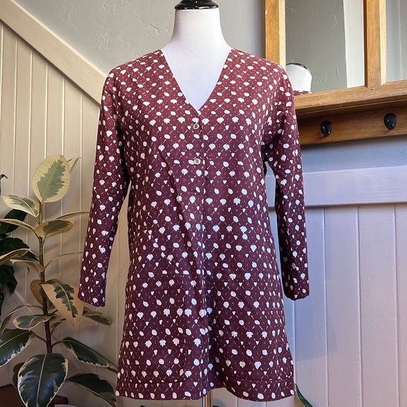 Vintage 1977 Marimekko Finland Design Research Print Tunic Excellent Condition - Picture 12 of 16